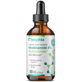 Biophix B-3 serum texture close-up shows light, non-greasy finish.