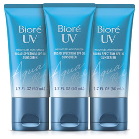 Biore UV Aqua Rich SPF 30 bottle with lightweight protection and hydration.