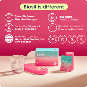 Clinical study icon with Biosil branding to imply tested results.
