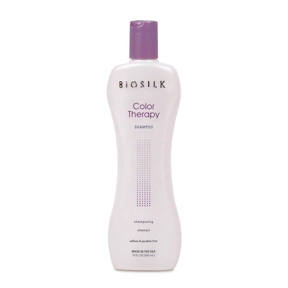 BioSilk Color Therapy Shampoo bottle for color-safe cleansing.