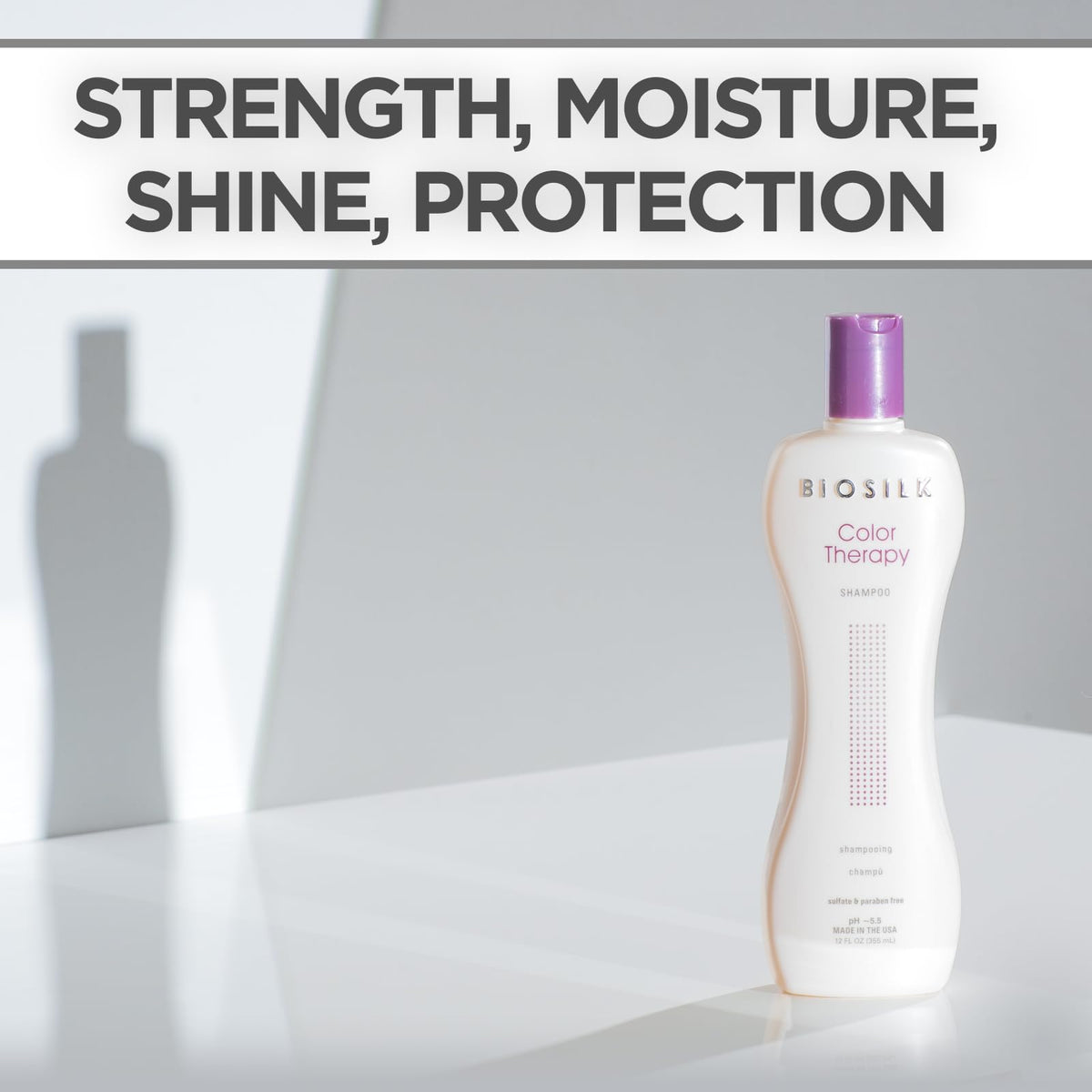 Creamy lather of BioSilk Color Therapy Shampoo demonstrating gentle cleansing.