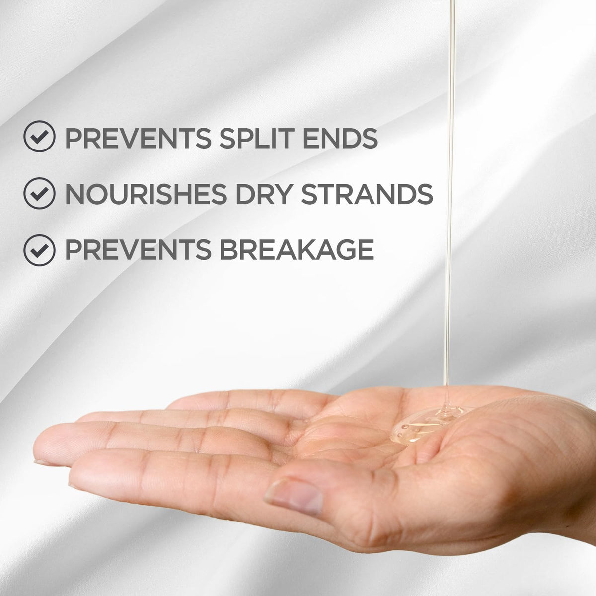 BioSilk Silk Therapy Lite applied on wet hair for lightweight nourishment
