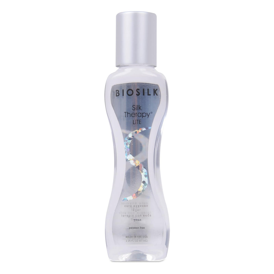 BioSilk Silk Therapy Lite bottle front showing sleek packaging for quick smoothing