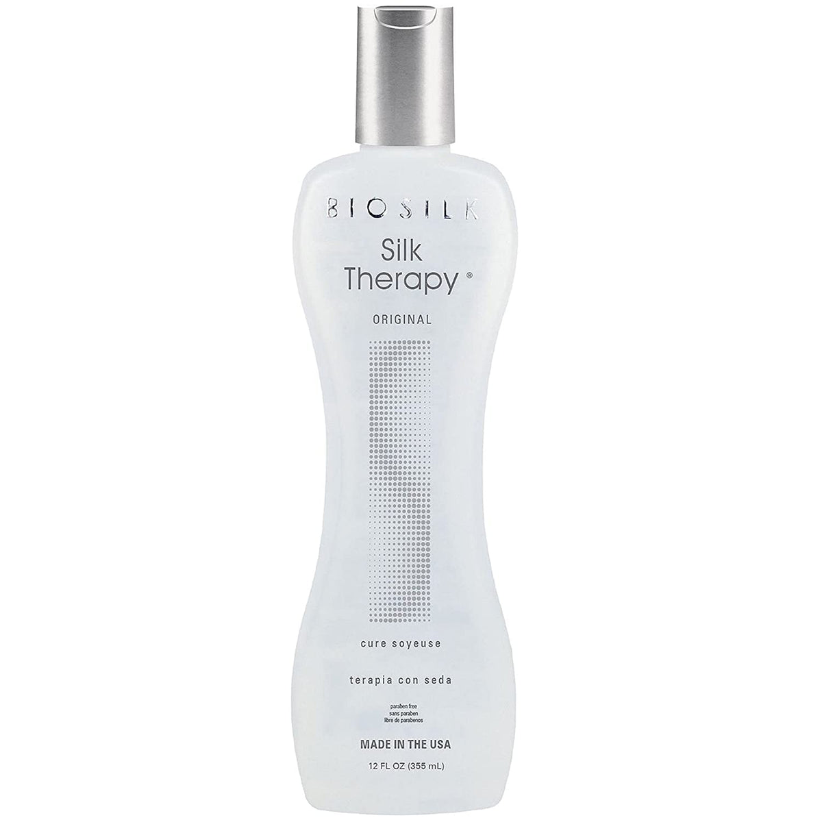 BioSilk Silk Therapy Original bottle for weightless leave-in conditioning and smooth hair