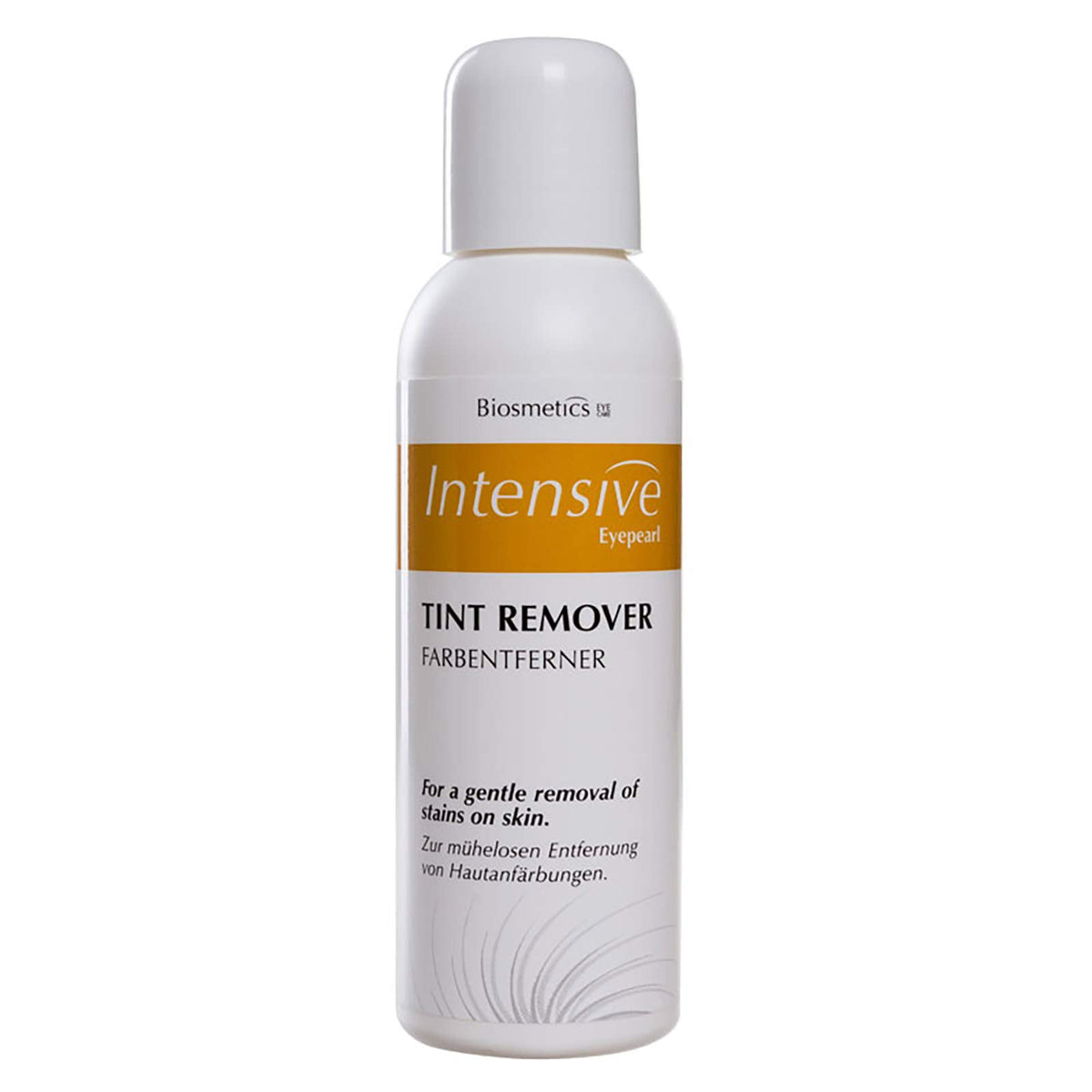 Biosmetics Intensive Tint Remover for hand stain cleanup after lash tinting; professional use.