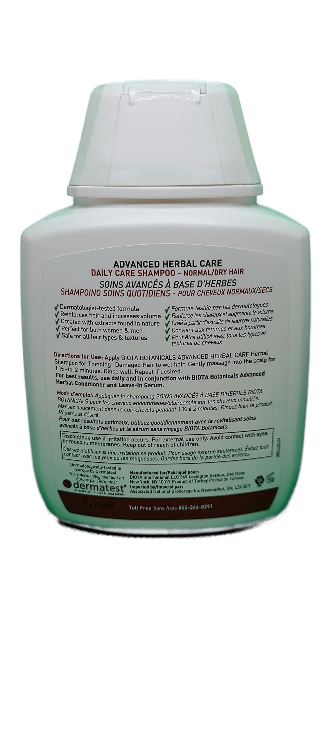 Biota Botanicals Daily Care Shampoo lather close-up prioritizes fuller-looking hair.