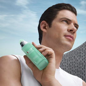 Swirl of Biotherm Aquapower Advanced Gel texture showcasing quick absorption for morning routines
