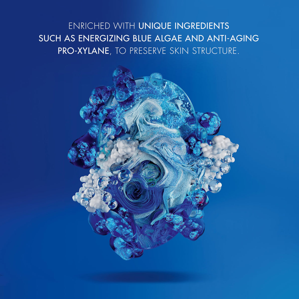 Skin protected by Biotherm Force Supreme Gel against environmental stressors.