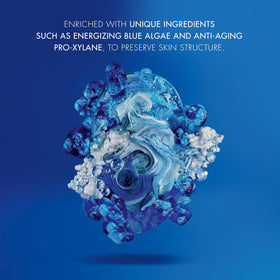 Skin protected by Biotherm Force Supreme Gel against environmental stressors.
