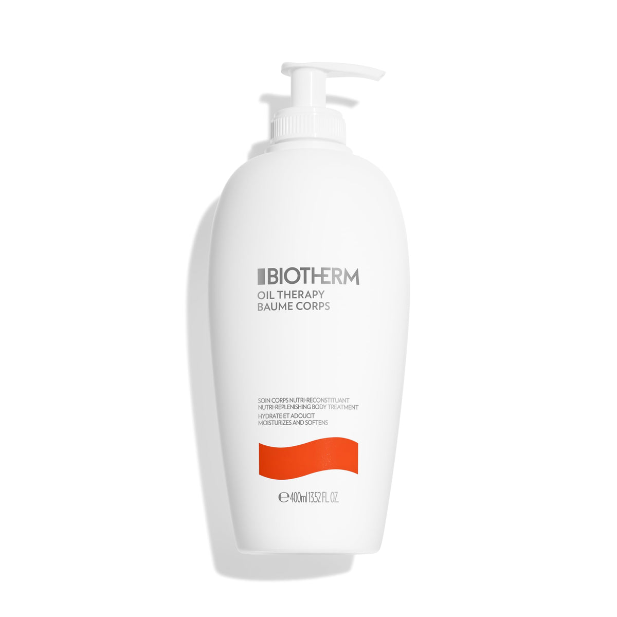 Biotherm Oil Therapy Body Milk bottle shown for easy daily hydration