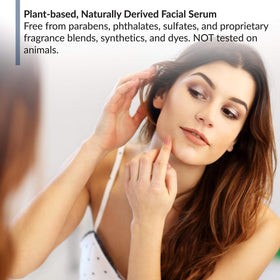 BioTrust Ageless Glow application on cheek demonstrating smooth, nourished skin