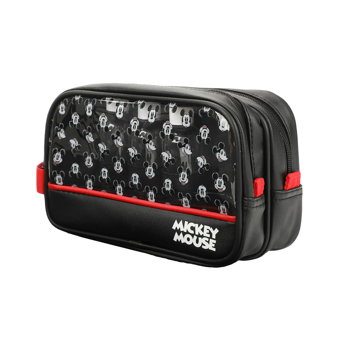 Bioworld Disney Mickey Mouses bag back view highlights wipeable PU exterior