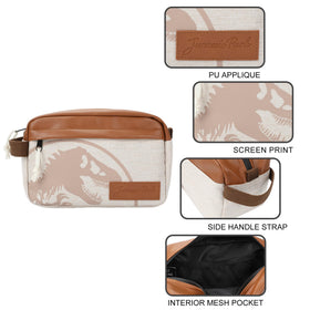 Bioworld Jurassic Park Park Ranger Travel Cosmetic Bag compact size for carry-on storage