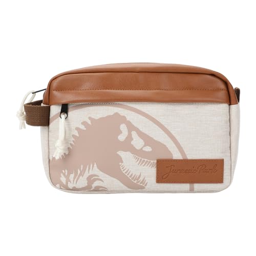 Bioworld Jurassic Park Park Ranger Travel Cosmetic Bag shows fandom with practical organization