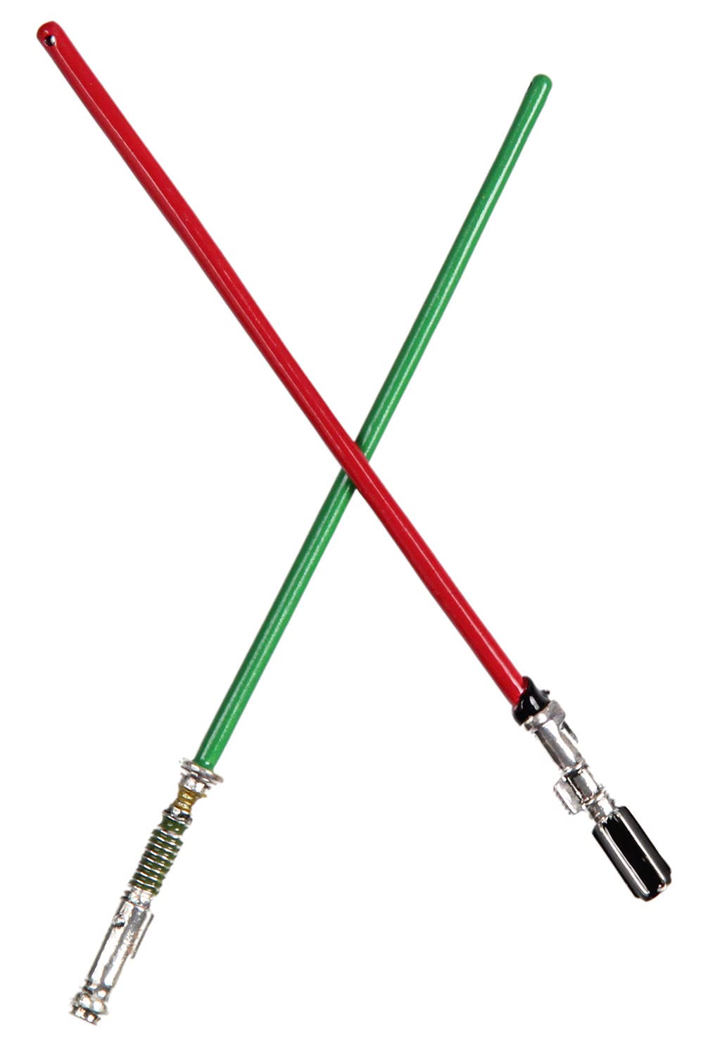 Bioworld lightsaber hair sticks showing detail-rich tips for easy insertion