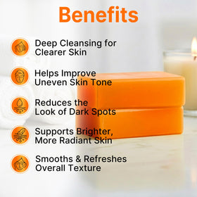 BIOXI Kojic Acid and Turmeric Soap Bar lathering foam for daily cleansing