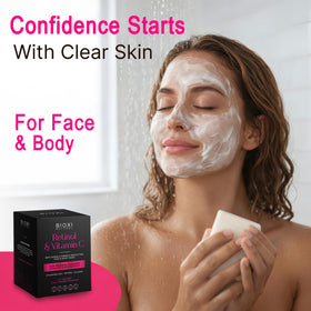 BIOXI shower-ready bar supports daily skincare routines for face and body.