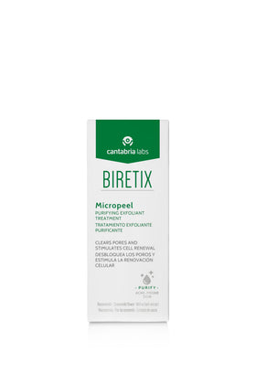 Biretix Micropeel packaging flatlay highlighting daily skincare ritual