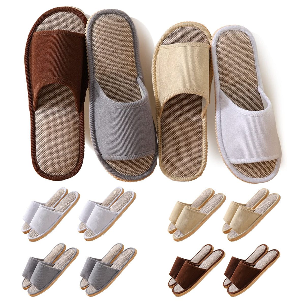 Biroris coffee large disposable slippers, warm and comfortable for hotel guests