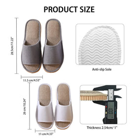 Biroris slippers, individually packaged for easy packing on travel