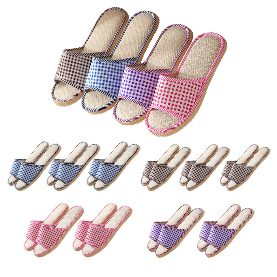 Biroris washable-disposable slippers pack front; multi-color, ready for guest comfort.