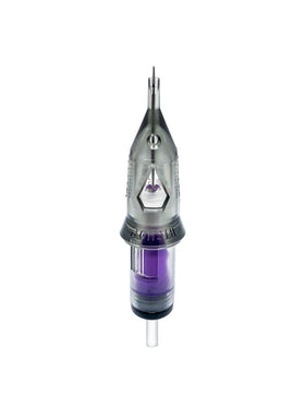 Bishop Tattoo Supply Da Vinci V2 12G Round Liner cartridge close-up shows precision for fine lines