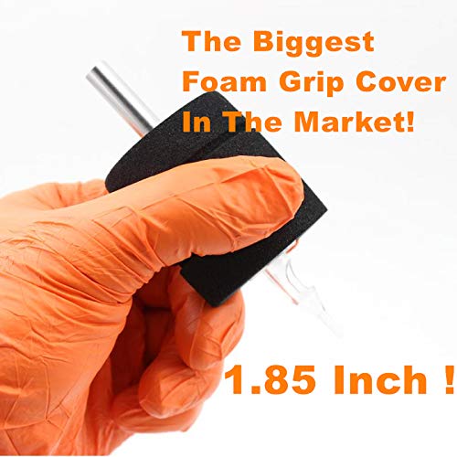 Bisibita2 grip cover close-up on 1-inch tube showing soft foam material for comfort.