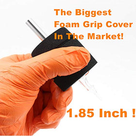 Bisibita2 grip cover close-up on 1-inch tube showing soft foam material for comfort.