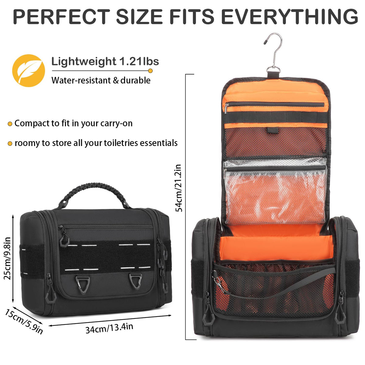 BISKLNDN bag with multiple pockets for quick access to grooming products.