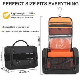 BISKLNDN bag with multiple pockets for quick access to grooming products.