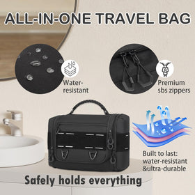 BISKLNDN travel shaving kit layout suited for cosmetics and daily care.