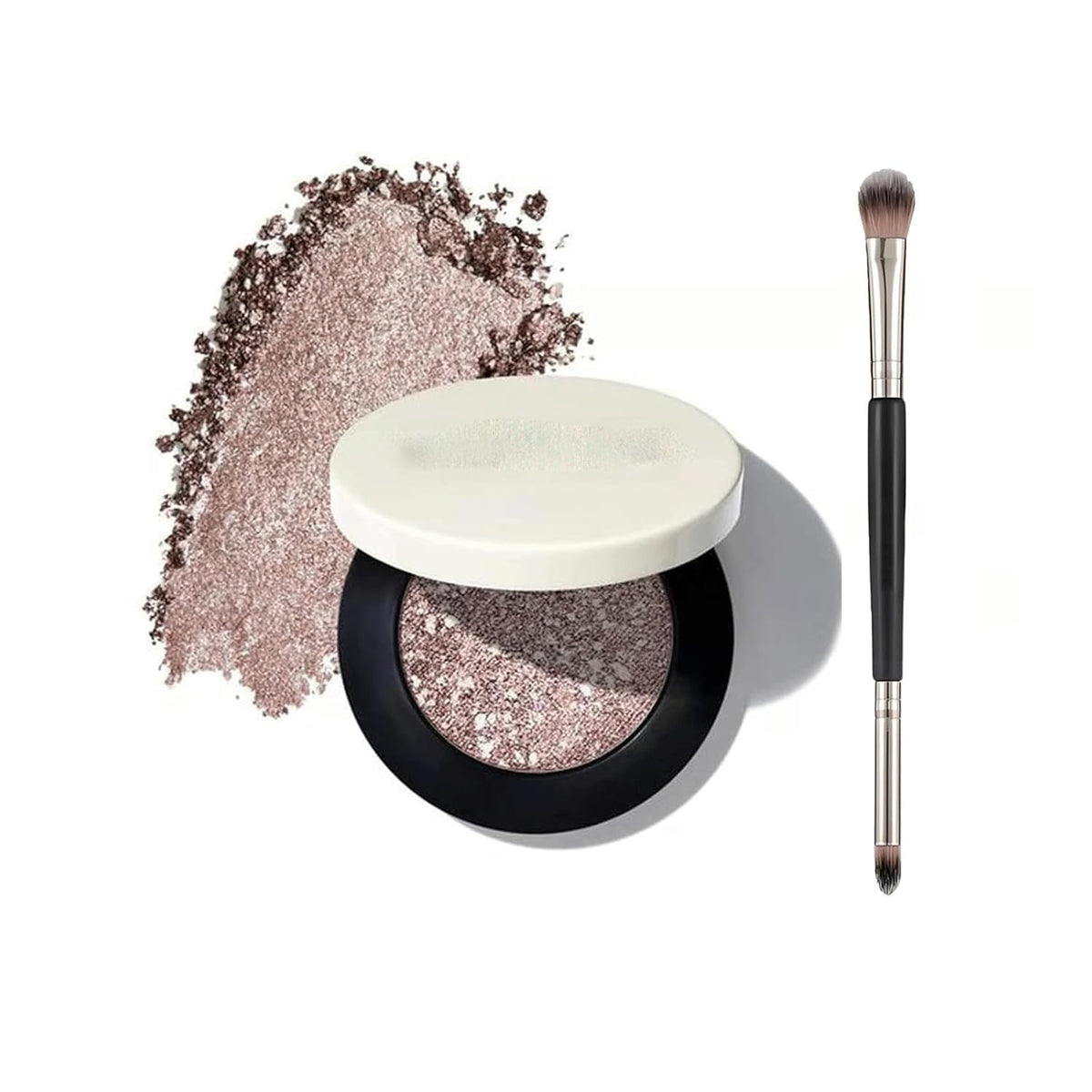 BITYEYE Barvena eyeshadow compact open with rich metallic color for bold day looks.
