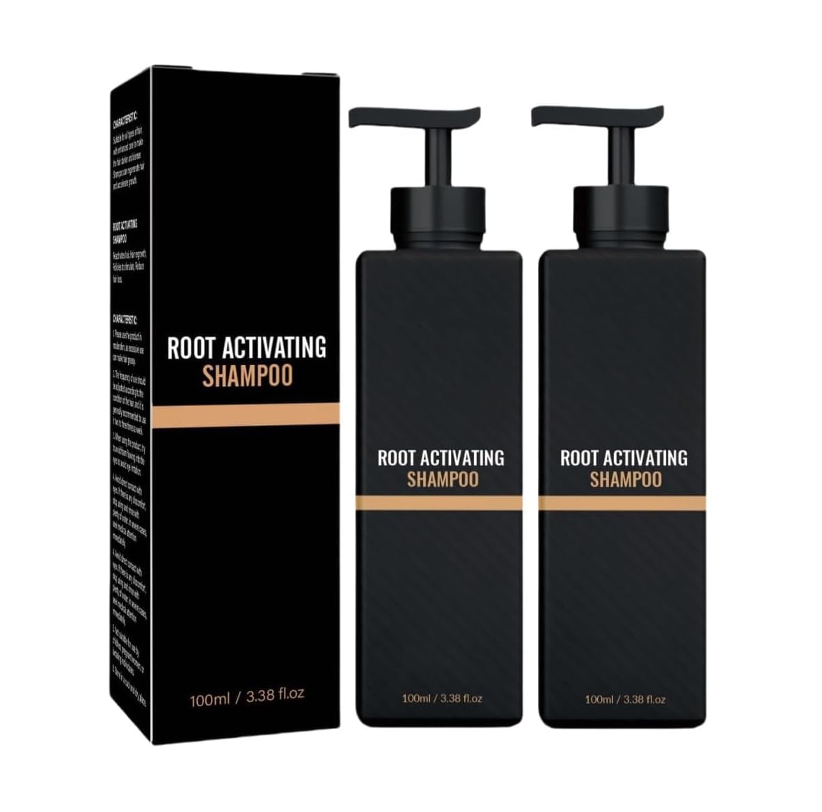 Biuhorey Root Activator Shampoo bottle closeup showcasing a natural formula for healthier hair.