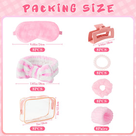 Biutee 64pc spa sleepover eye masks for restful pampering during a sleepover.