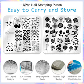 Biutee color-palette-stamps vibrant shades ideal for layered nail art.