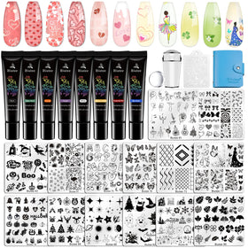 Biutee nail stamping kit plates set with clear transfers
