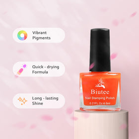 Biutee Nail Stamping Polish curing reminder for durable, lasting finishes.