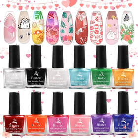 Biutee Nail Stamping Polish twelve-color collection for versatile designs.