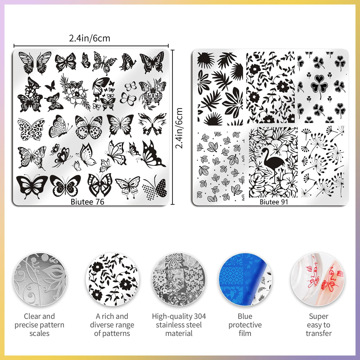 Biutee stamping scraper for clean, even designs