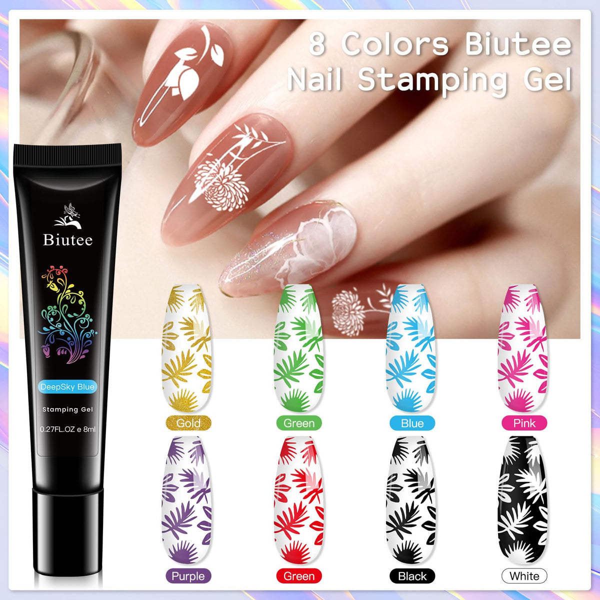 Biutee silicone-stamper close-up offers reusable tool with flexible transfer.