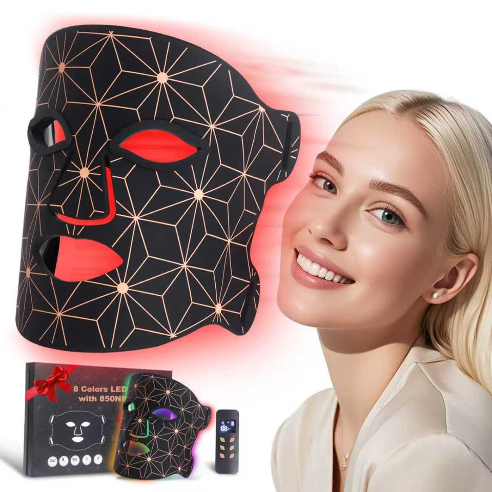 biuufish LED face mask with 8 colors for at home skincare routine