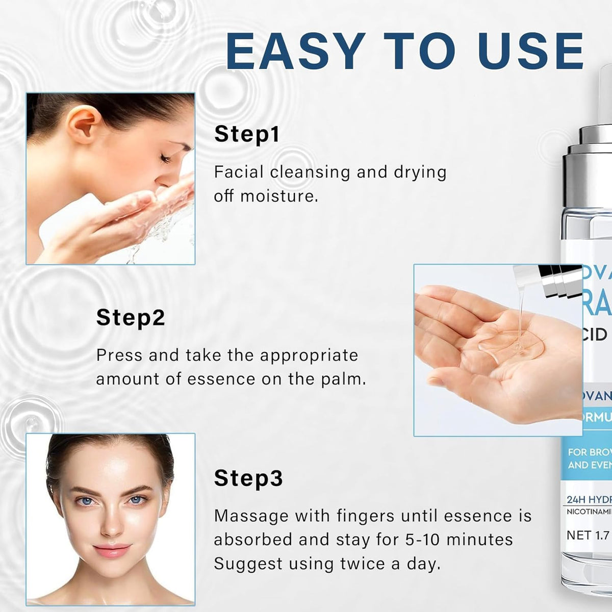 Bizzico Tranexamic Acid Serum featuring Niacinamide for smoother texture