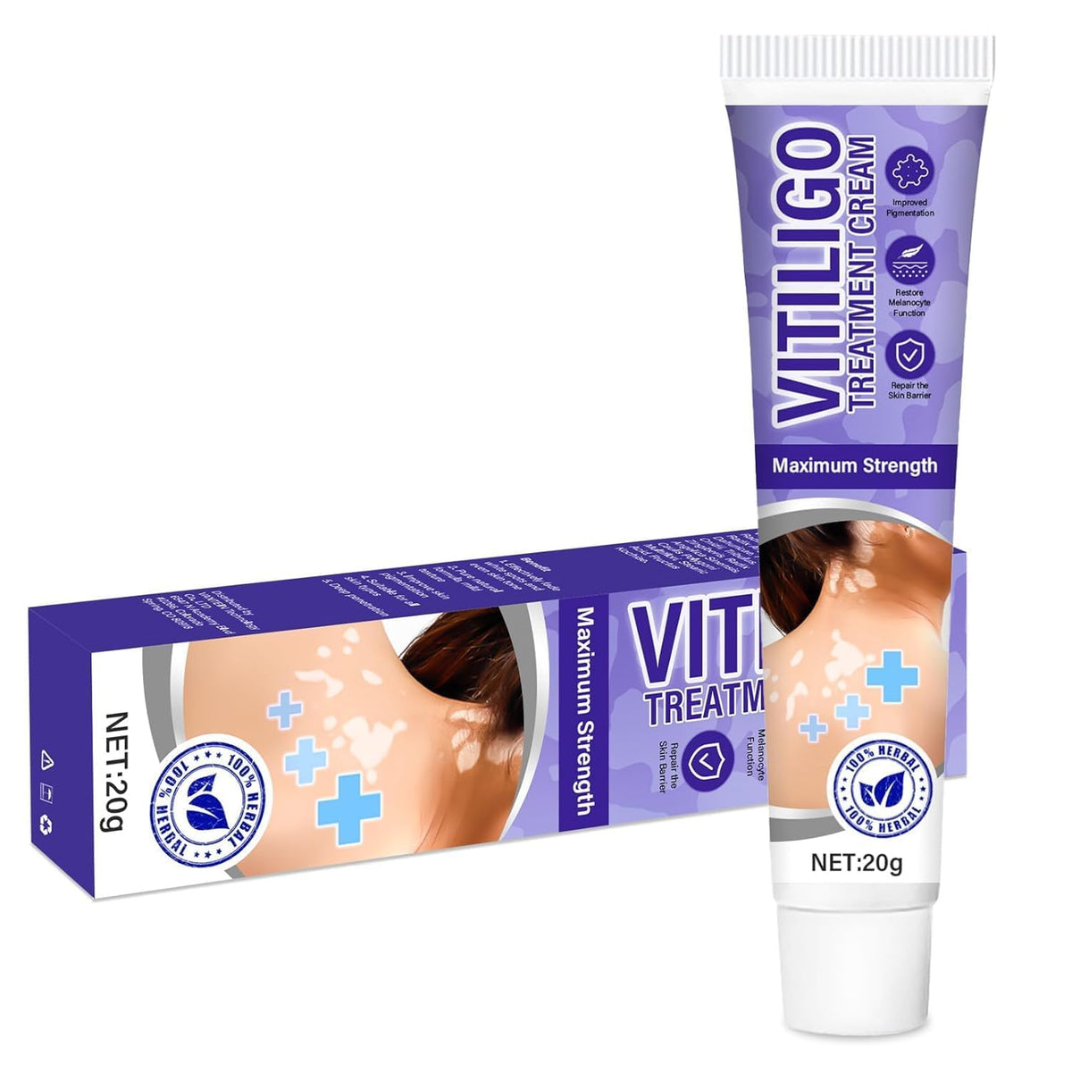 Bizzico Vitiligo Cream packaging for easy daily use.