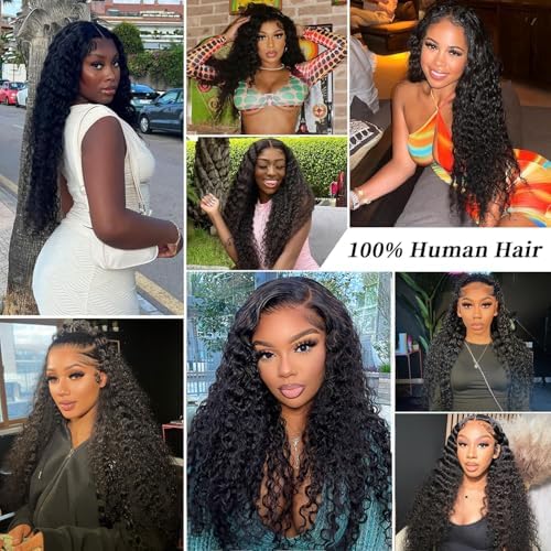 BJVT 34-inch deep wave wig displaying dramatic length and movement