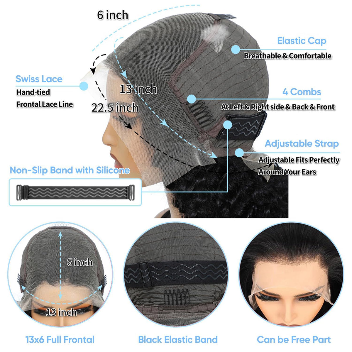 BJVT model wearing wig to show full, bouncy deep waves