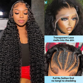 BJVT Virgin Brazilian deep wave wig showcases fullness and longevity for long-lasting styling.