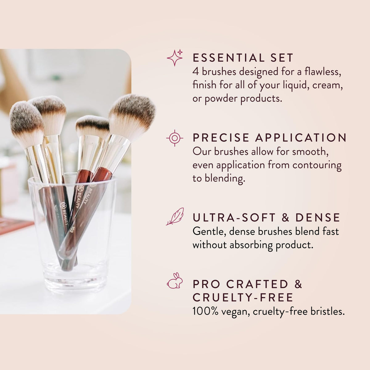 BK Beauty 102 Large Powder brush for a sheer powder veil