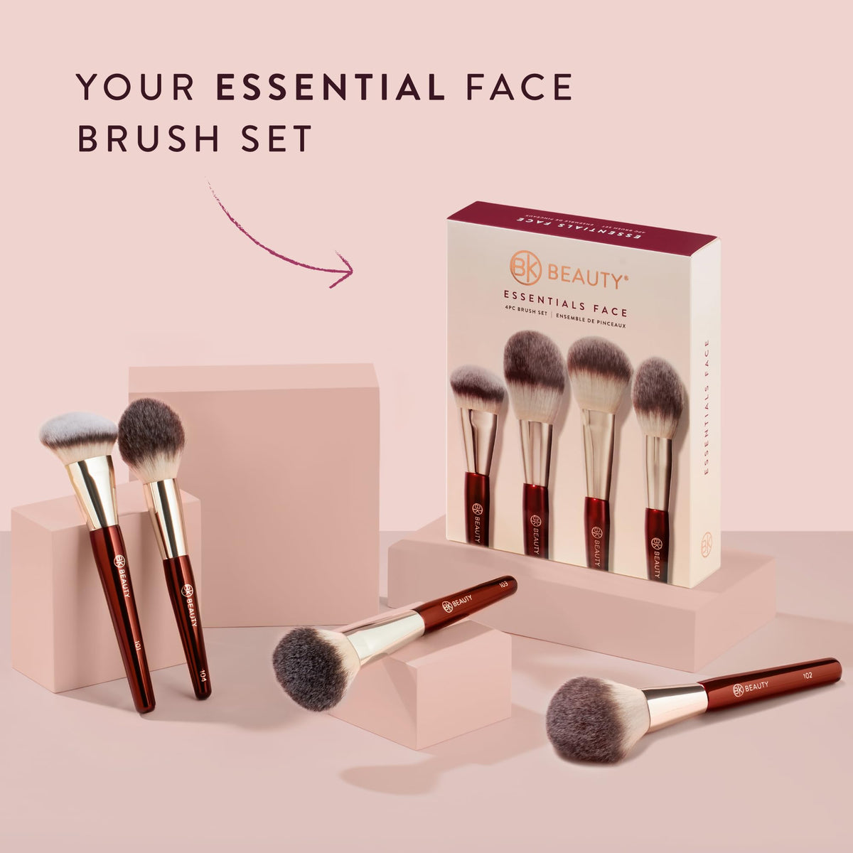 BK Beauty 104 Tapered Powder brush for blush and contour precision