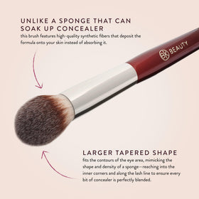 BK Beauty 110 Large Concealer Brush demonstrates minimal product absorption.