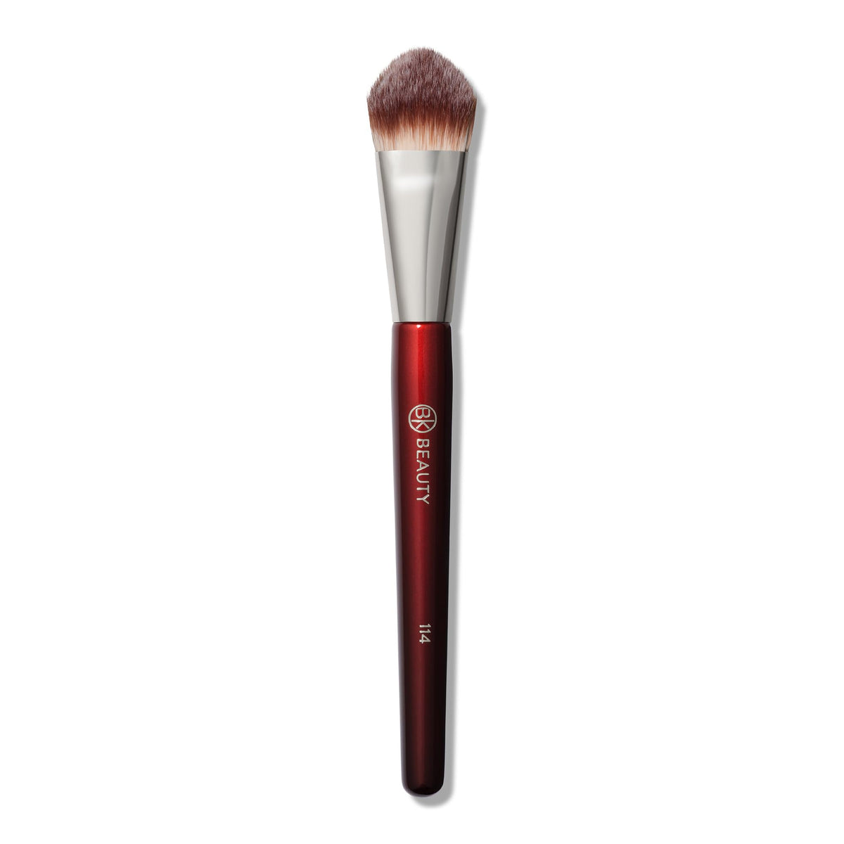 BK BEAUTY 114 dual-ended concealer brush with two ends for precision and setting.